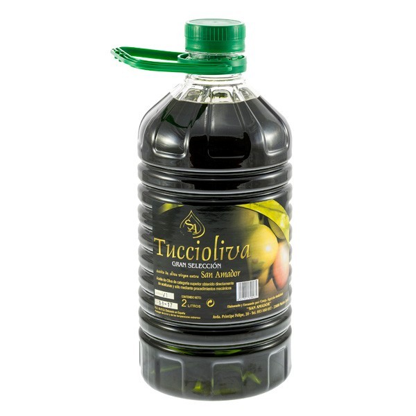 Tuccioliva garrafa pet 2 l. Caja 6 unidades. | Oliva del Sur