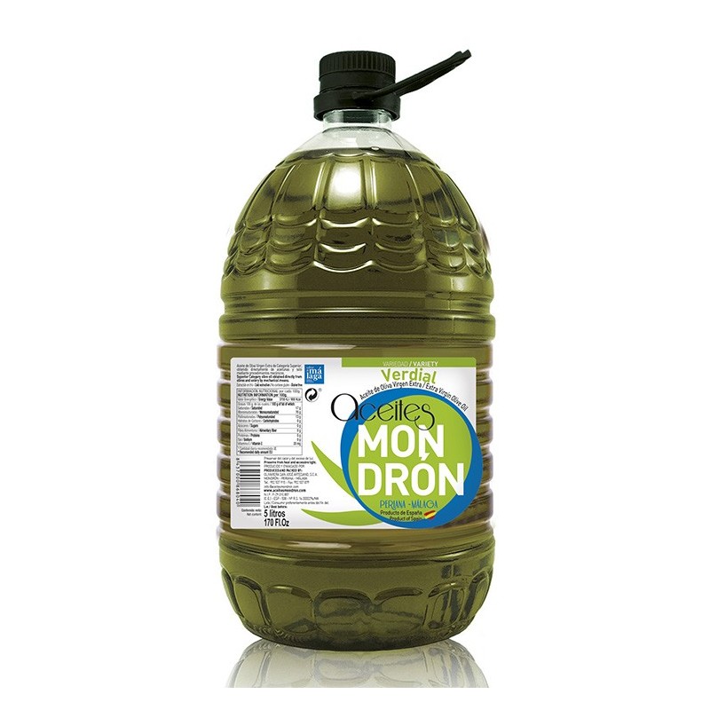 Aceites Mondrón verdial, pet 5 l. Box 3 units