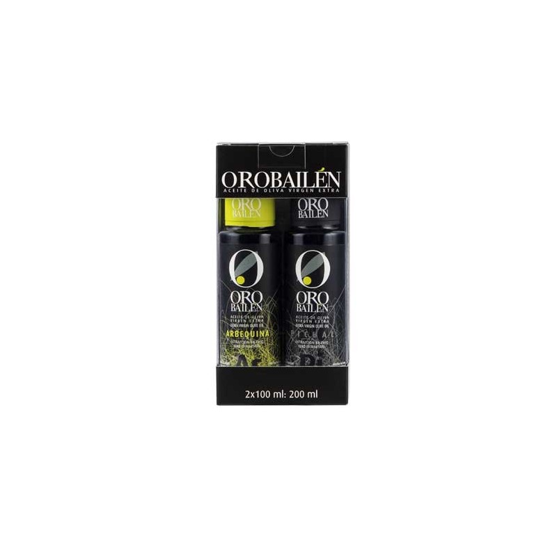 Oro Bailen Family Reserve. picual + arbequina, 2 x 100 ml. Box 12 units.