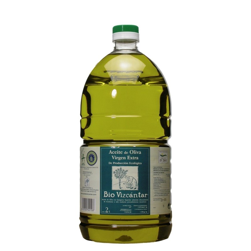 Bio Vizcántar garrafa pet 2 l. Caja 6 unidades. | Oliva del Sur