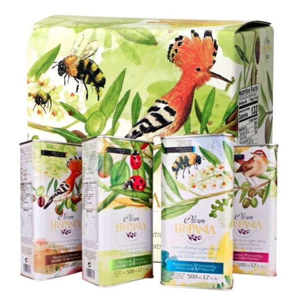 Oleum Hispania Nature Premium, gift case 4 Cans 500 ml.