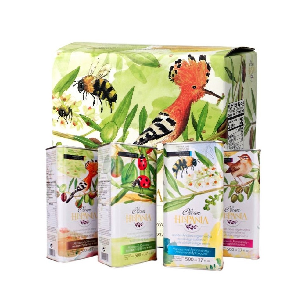 Oleum Hispania Nature Premium, gift case 4 Cans 500 ml.