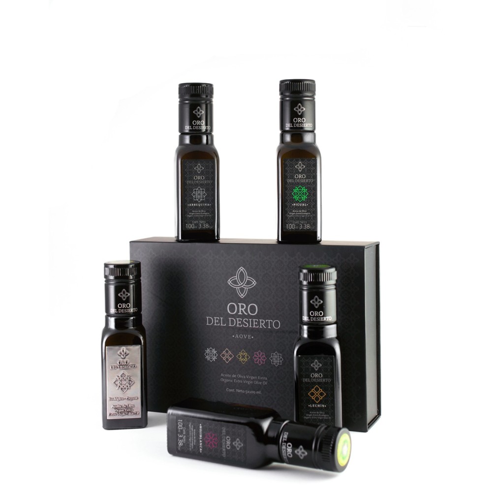 Oro del Desierto monovarietals, case 5 X 100 ml.