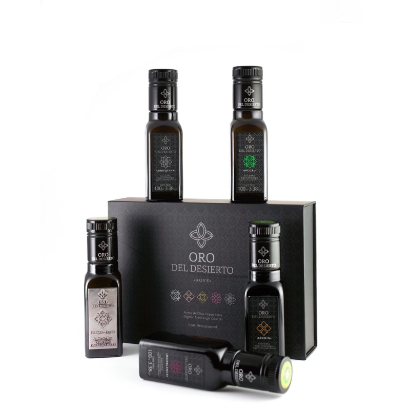 Oro del Desierto monovarietals, case 5 X 100 ml.