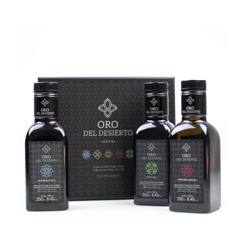 Oro del Desierto monovarietals, case 3 X 250 ml.