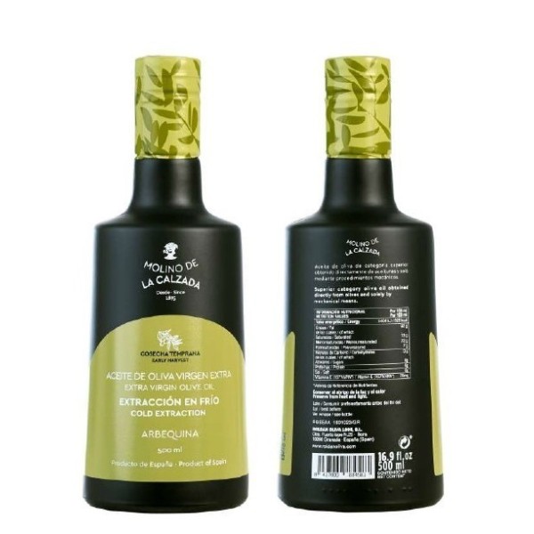 Molino de la Calzada arbequina, bell 500 ml. Box 6 units