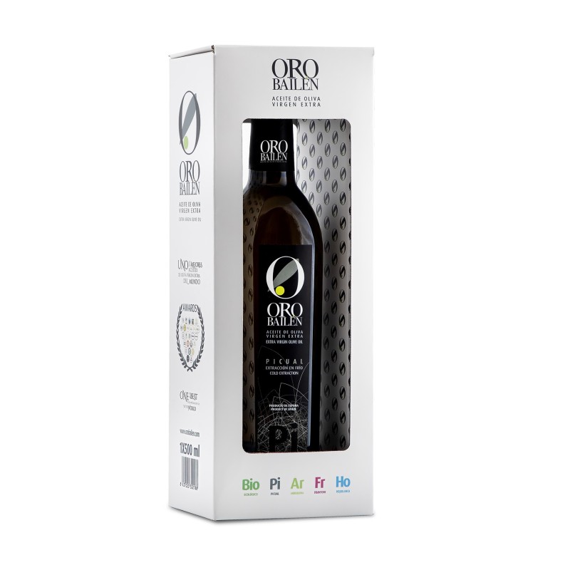 Oro Bailén Reserva Familiar Picual, case 500 ml. Box 12 units.