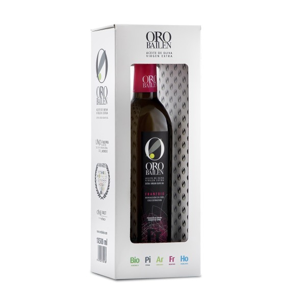 Oro Bailén Reserva Familiar Frantoio, estuche 500 ml. Caja 12 unidades.