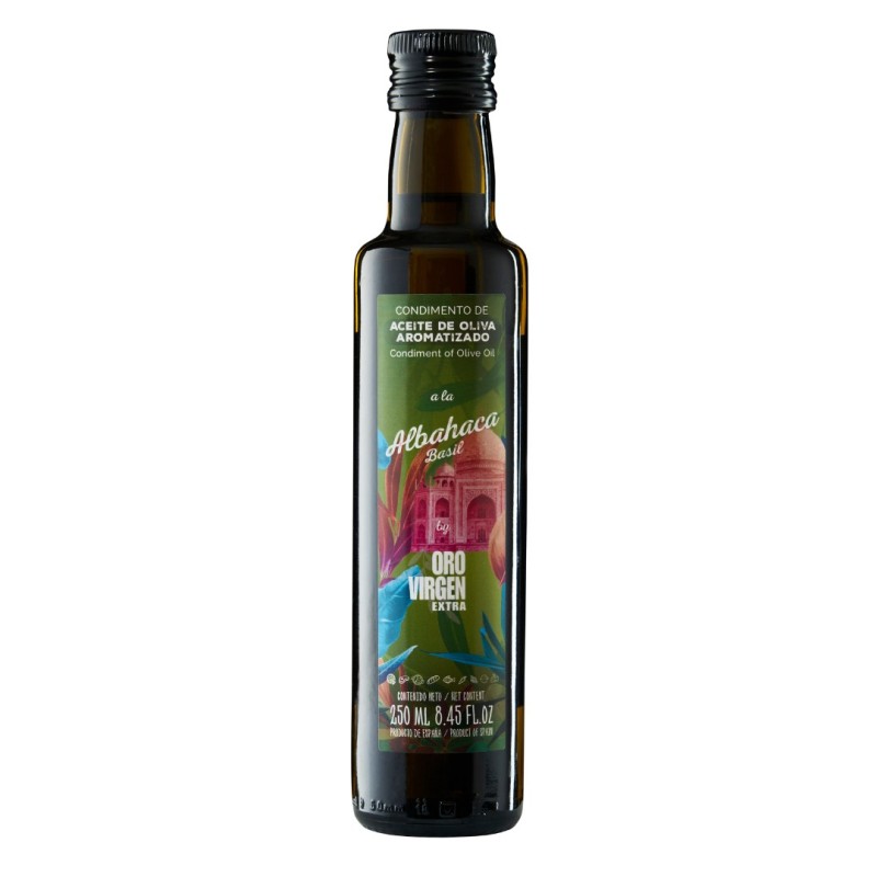 Oro Virgen Extra flavoured Basil, 250 ml. Box 12 units
