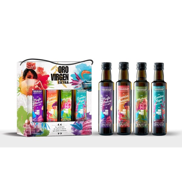Oro Virgen Extra flavoured Gift Box 4x250 ml.