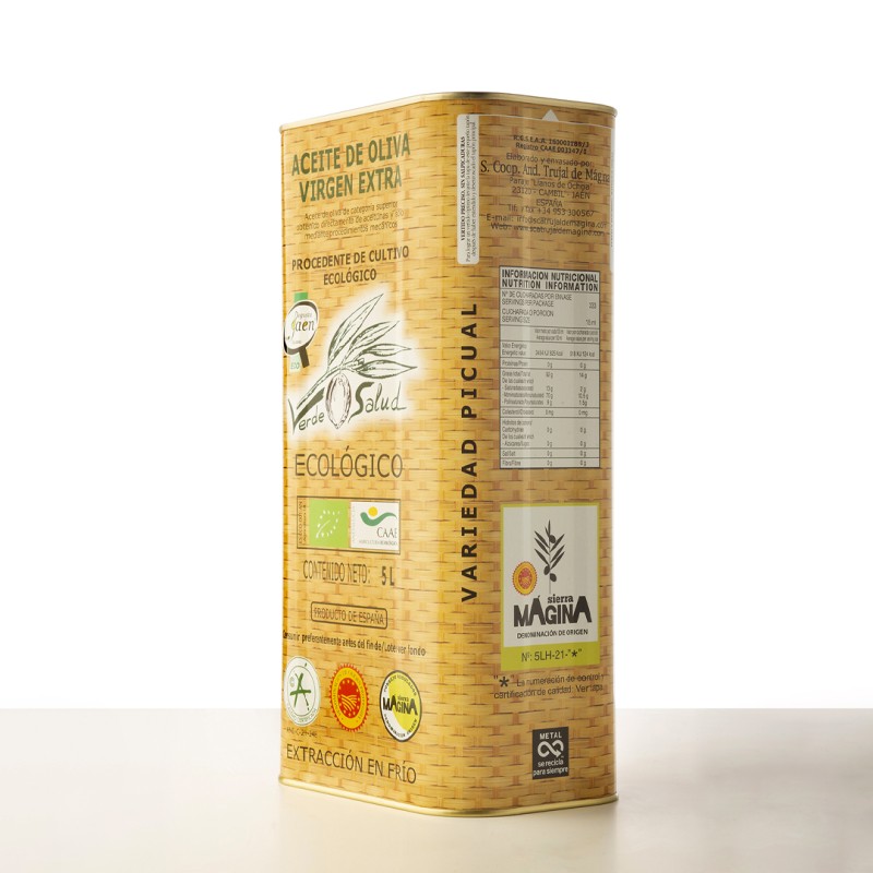 Verde Salud, 5L can. Box of 3 units. | Oliva del Sur