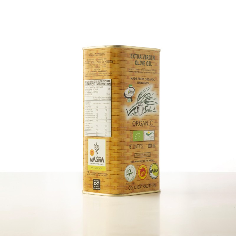 Verde Salud can 1 l. Organic. Box 12 units.